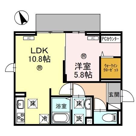 D-PLACE駅南大路の物件間取画像